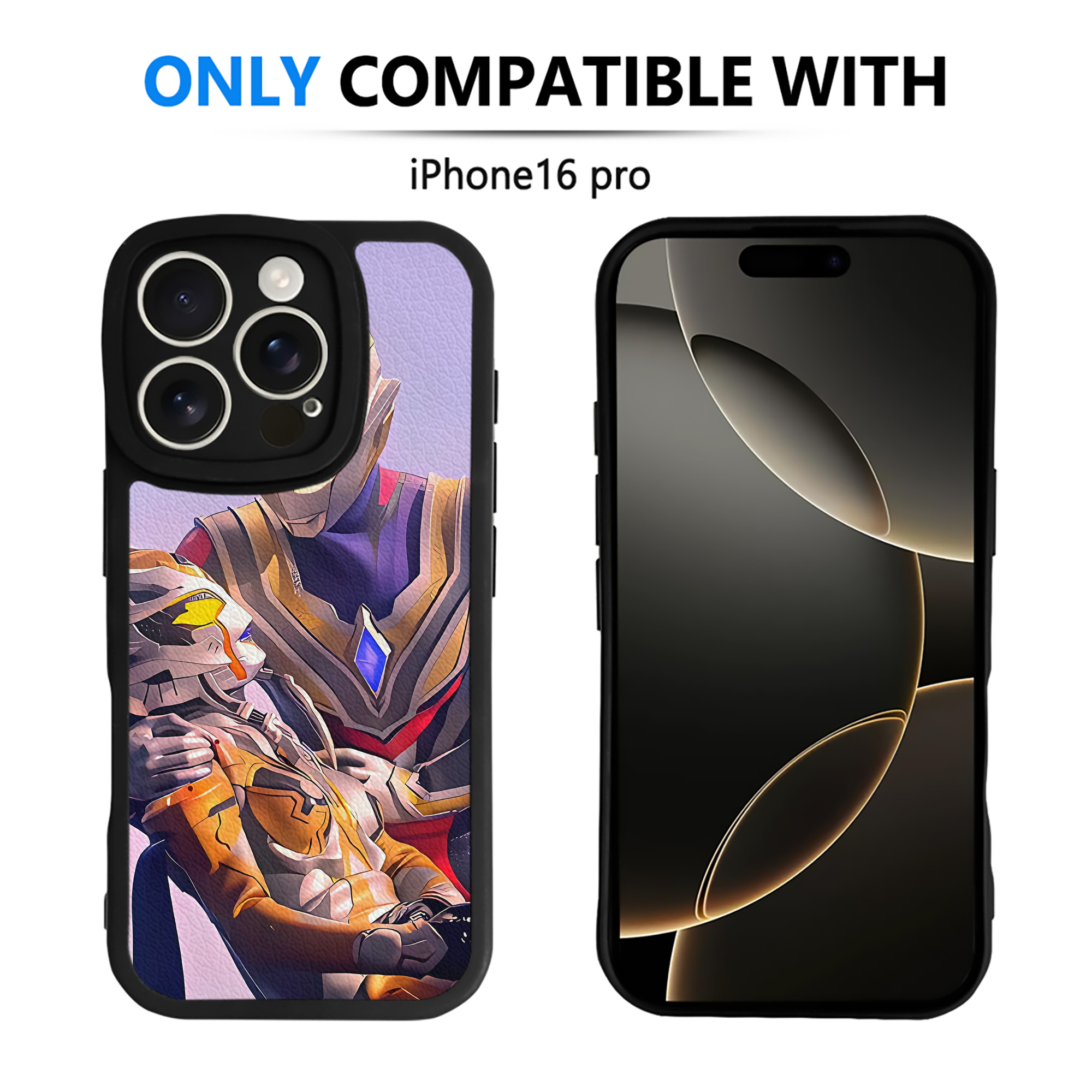 （画像用） ウルトラマン Ultraman 【iPhone 16シリーズ対応】シリコンスマホケース（レザー調） 材質：シリコン